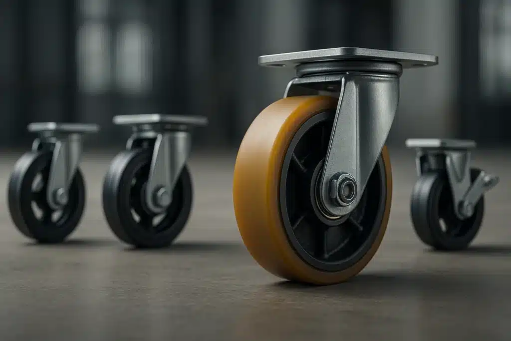 Vulkollan kolesa za splošne namene v industrijskem prostoru, visoka nosilnost in premium izdelava.