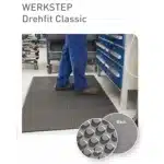 Klasična ESD podloga WERKSTEP Drehfit za stoječe delo ob orodnih omarah