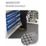 WERKSTEP Drehfit Comfort antistatična talna podloga za stoječe delo v proizvodnji