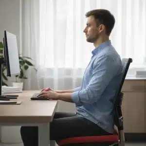 ergonomske-napake-1 ergonomske napake pri delu za računalnikom – pravilna sedeča drža brez vidnih bolečin