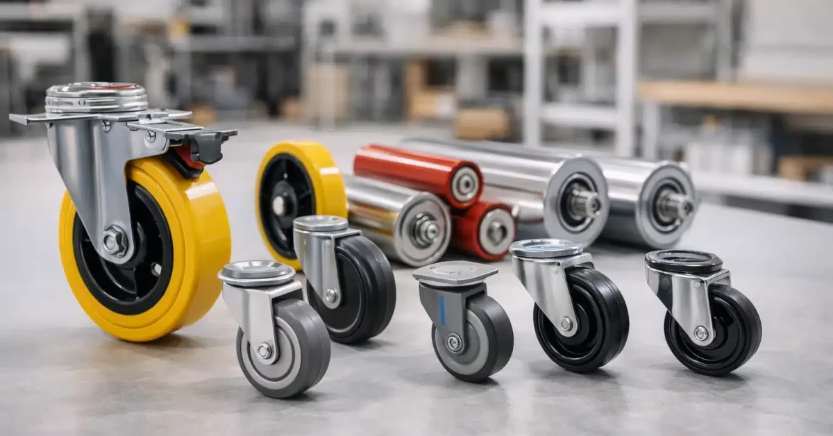 premikanje-tovora-slika-pod-ostevilcenim-delom Premikanje tovora z različnimi vrstami transportnih koles in valjev za podjetja, skladišča in delovne prostore.